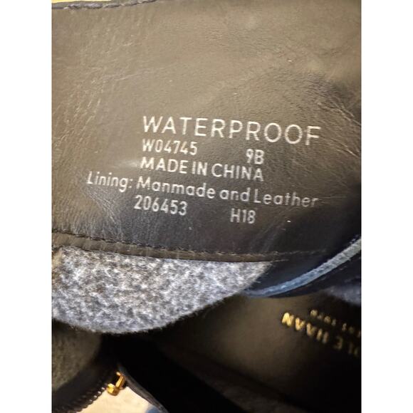 Cole Haan Gray Suede Ankle Booties Women’s Faux Fur Cuff Side Zip Winter Boots 9 - Picture 13 of 13